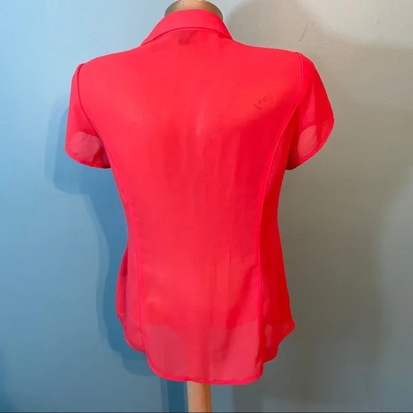 Guess sheer button‎ up  blouse - Picture 3 of 9